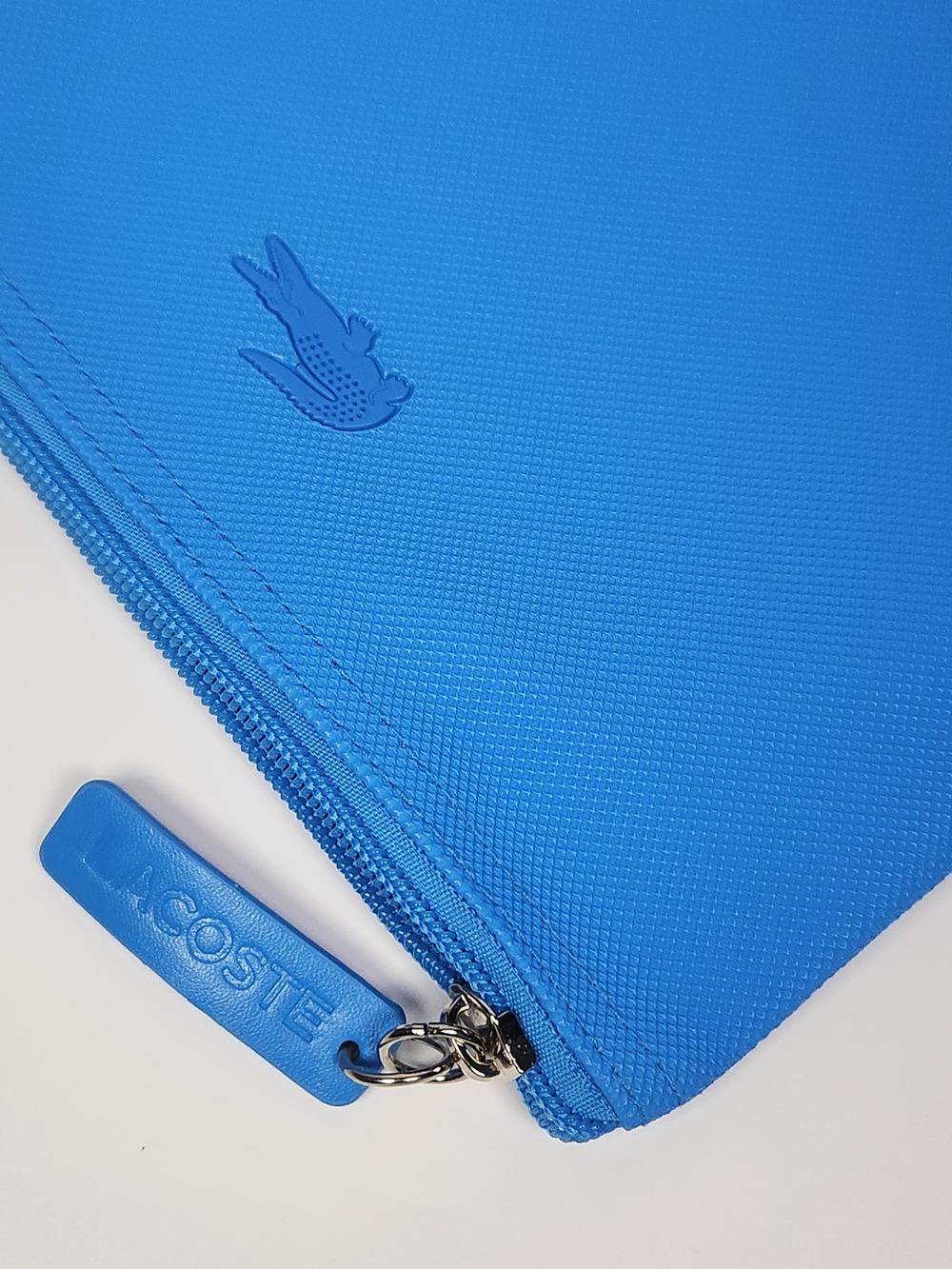 Lacoste Blue Zip Pouch Travel Toiletry Cosmetic Bag Case Amenity